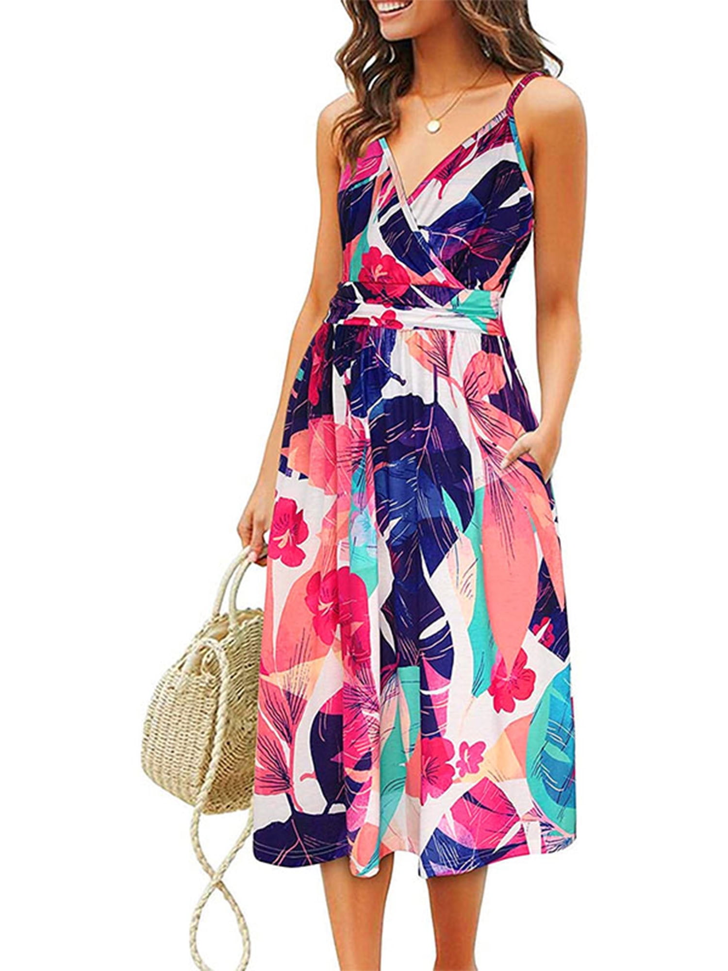 UKAP - Women Sleeveless Floral Dress ...